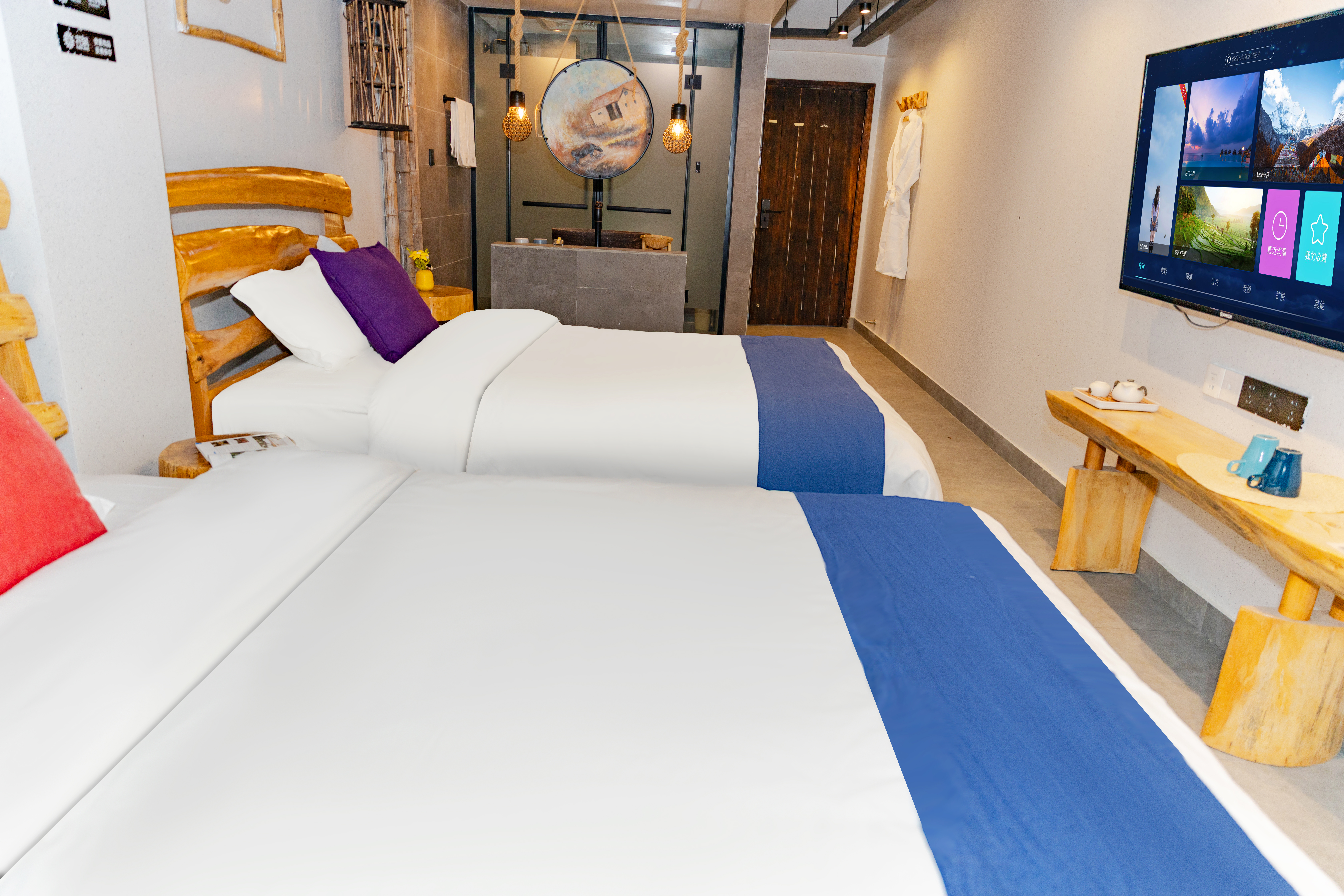 归心小憩双床房【落地窗+乾湿分离】