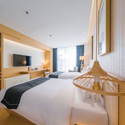 凌霜居雙床房·深睡記憶枕·超大景觀窗戶·安靜隔音好 建國璞隱飯店（深圳寶安國際會展中心店）優惠