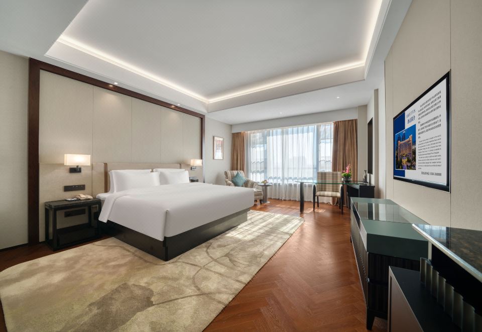 ZhouShan CaiFu HotelRenewed Double Bed Room (Sleep-Inducing Latex Pillow + Screen Casting + Mini Fridge)