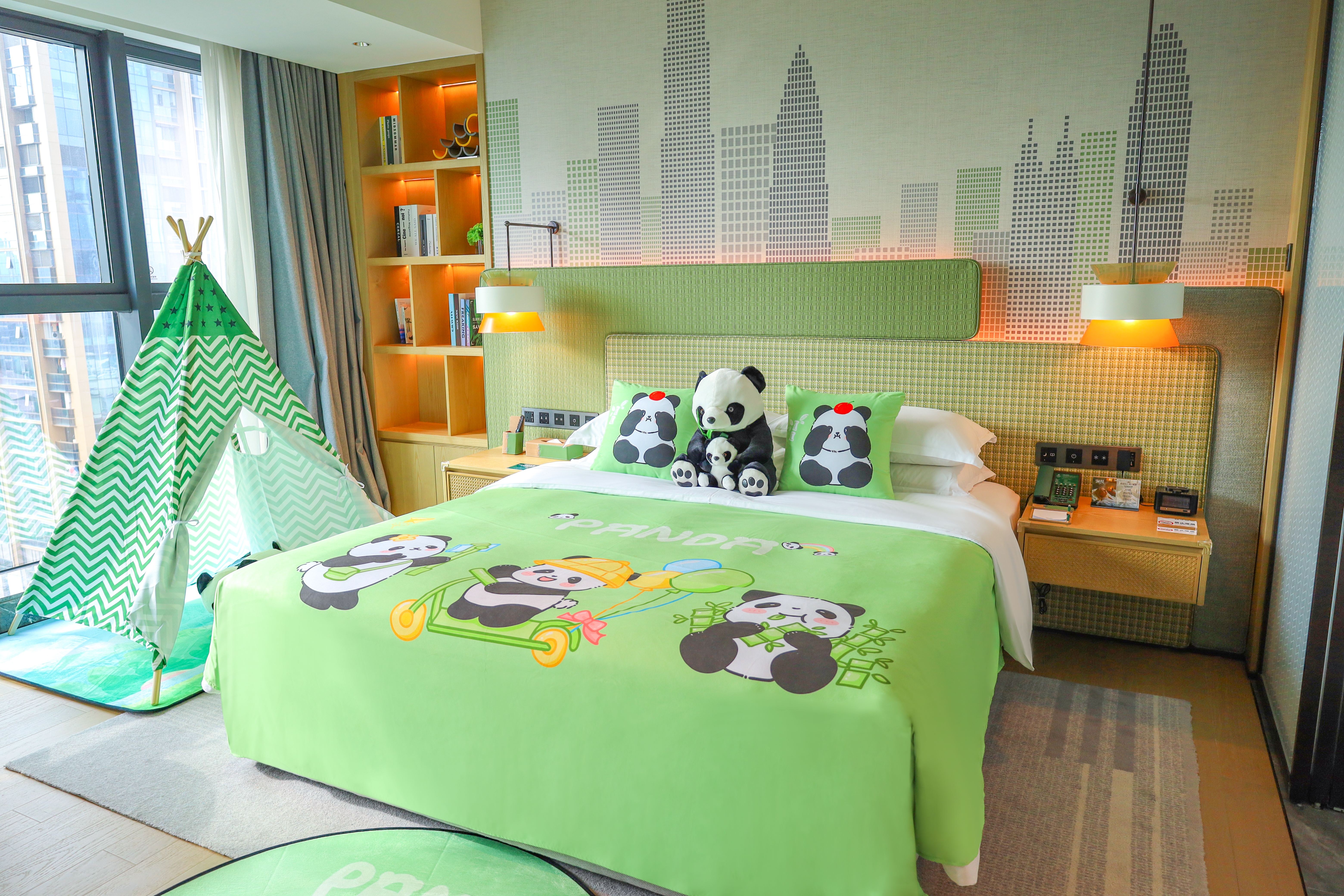 【森系大熊猫】亲子主题套房