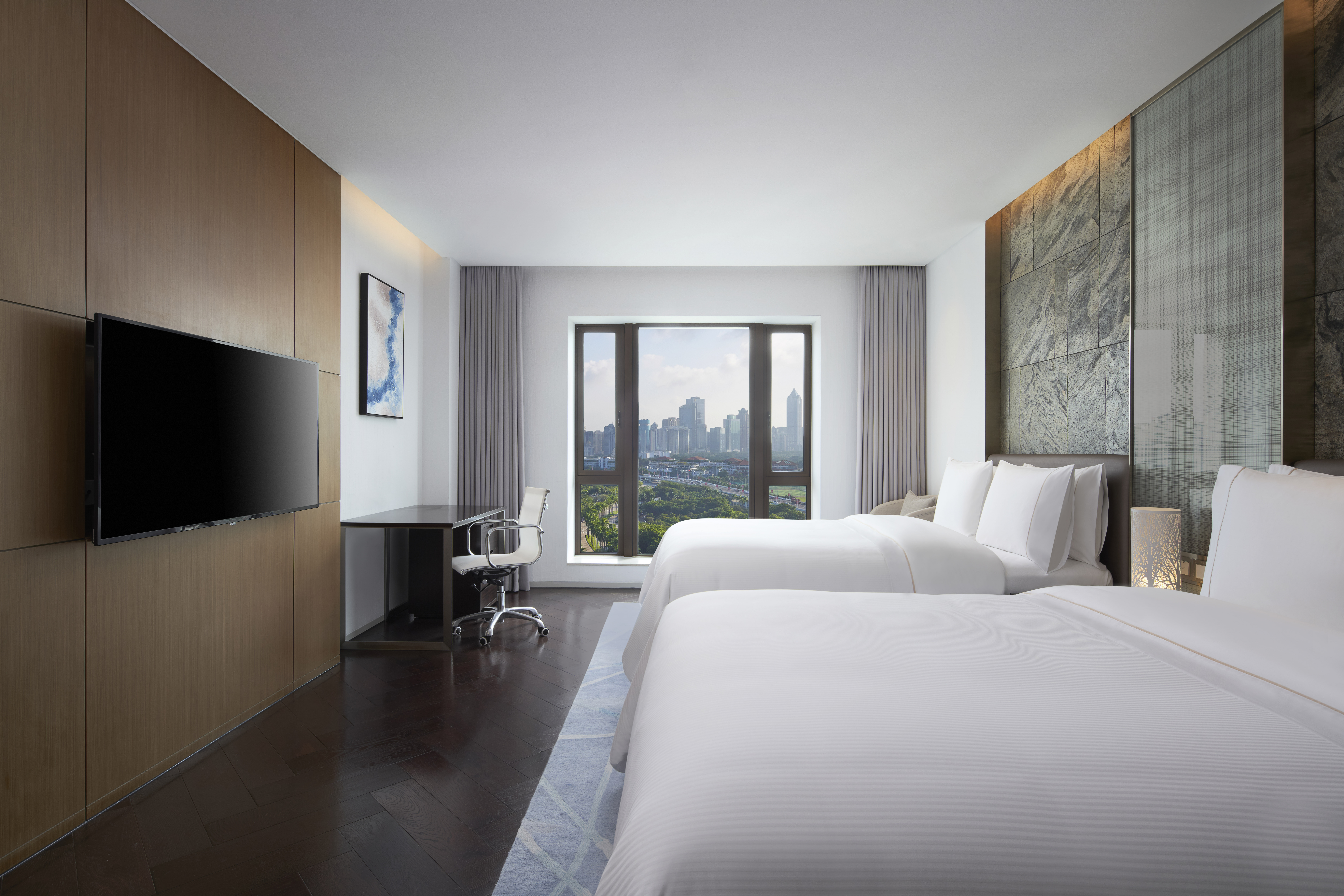 行政双床房-高楼层丨观海口湾畔