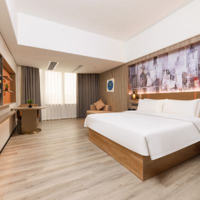 舒眠大床房（靜音床墊+璀璨街景） Amigo米閣酒店（東莞火車站店）優惠