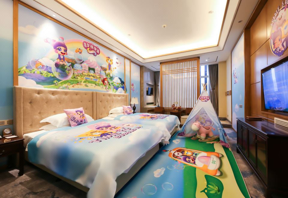 Baihualin Hot Spring Valley HotelDreamy Bubble Island Family Room With Two Double Beds