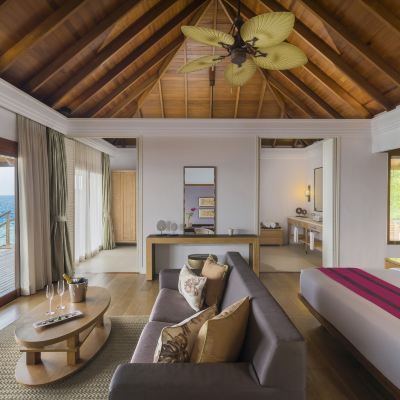 2 Bedrooms Overwater Pool Pavilion, 370sqm, Butler Service, Direct reef access Dusit Thani Maldives Promo Code