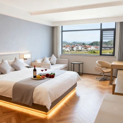 豪華大床房[超大床墊•電動窗簾•俯瞰城市景觀•大空間] 柏高飯店（廣州北站花城路地鐵站店）優惠