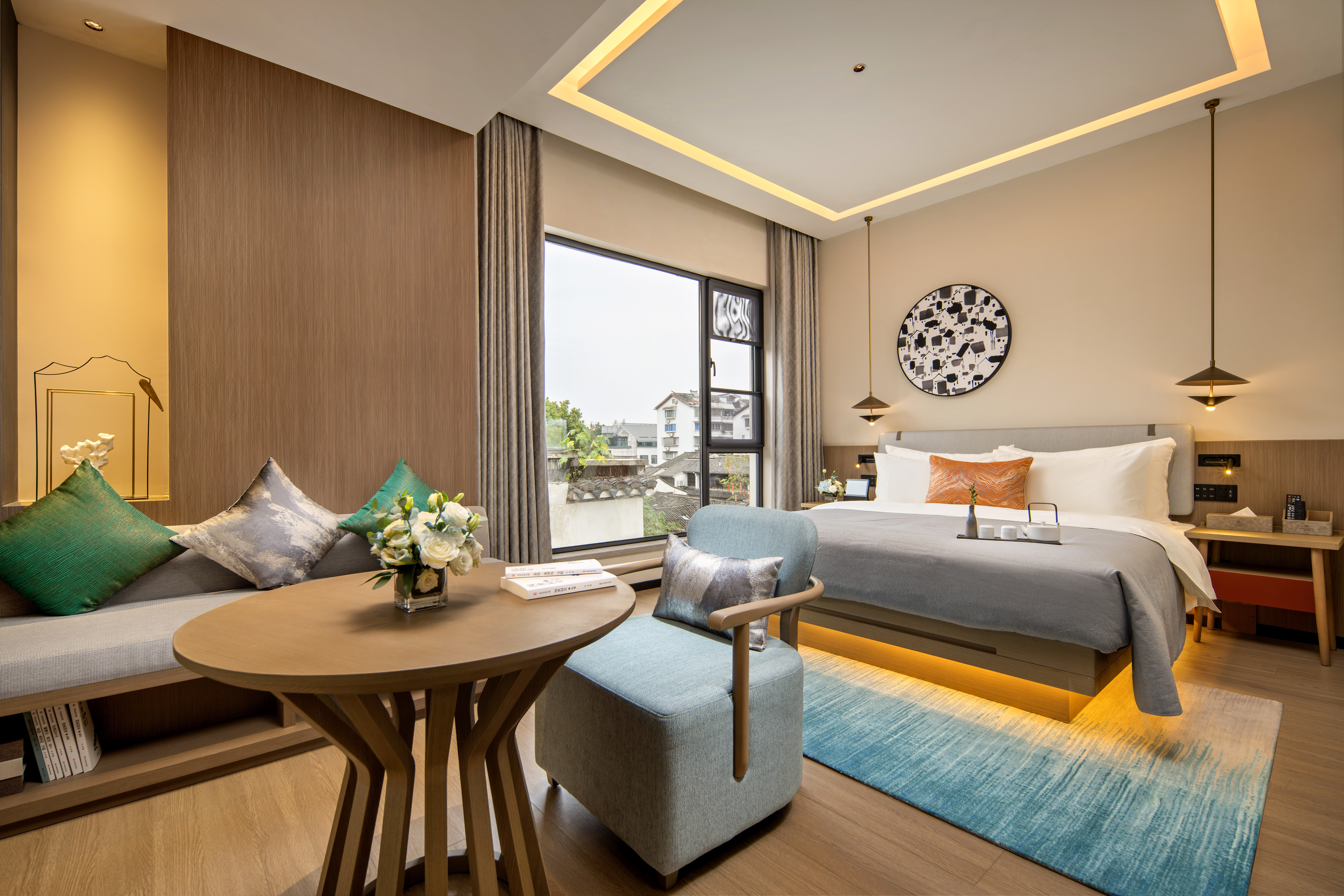 屋檐听雨院景大床房（酣然入梦+mini冰箱）