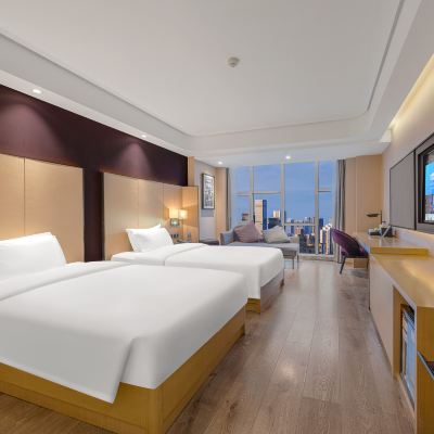 高級雙床房（180°超大落地窗+小冰箱） 成都寬窄巷子美居飯店（通惠門地鐵站店）優惠