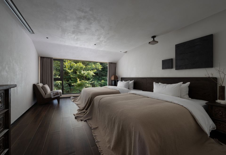 荇山.舒适双床房-零压床垫︱智能客控︱极米投屏