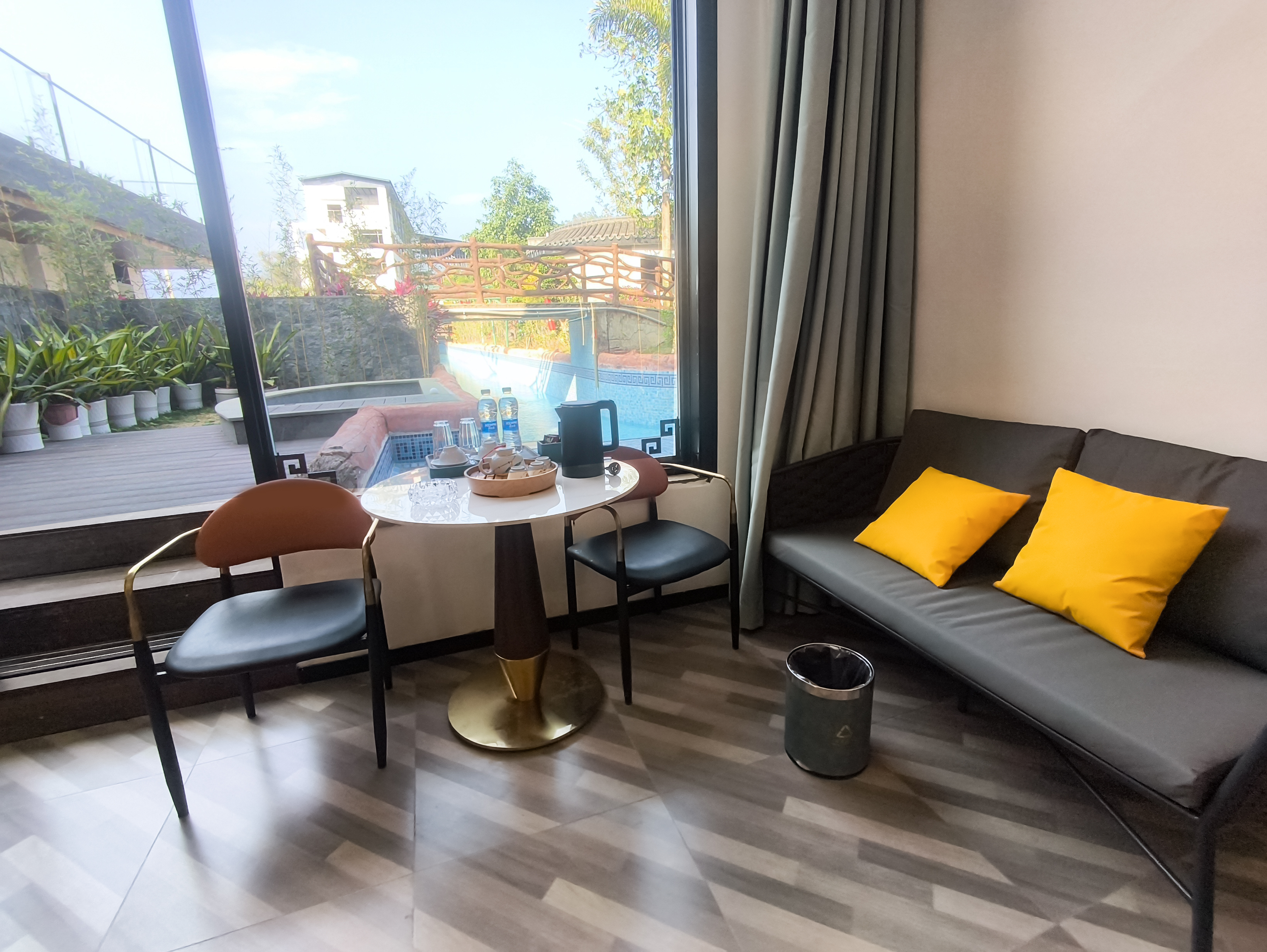 复式亲子直通漂流河房（独立泡池）