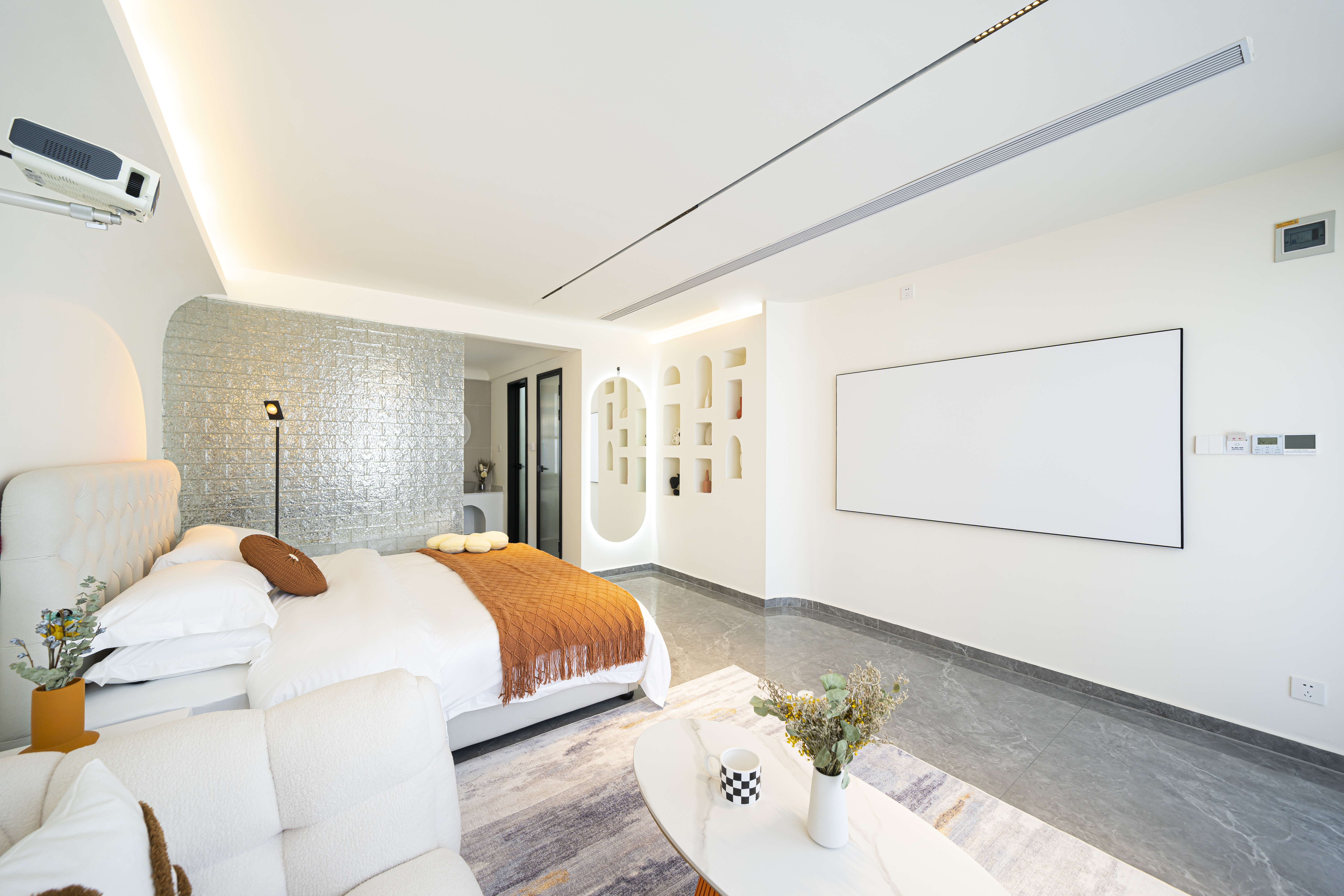 珍珠-180度全景大床房（投影+浴缸+休闲沙发区+智能马桶）