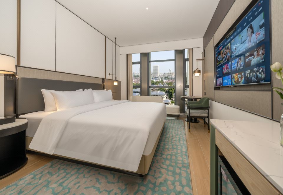 Business Double Bed Room (City Night View, Smart Control)