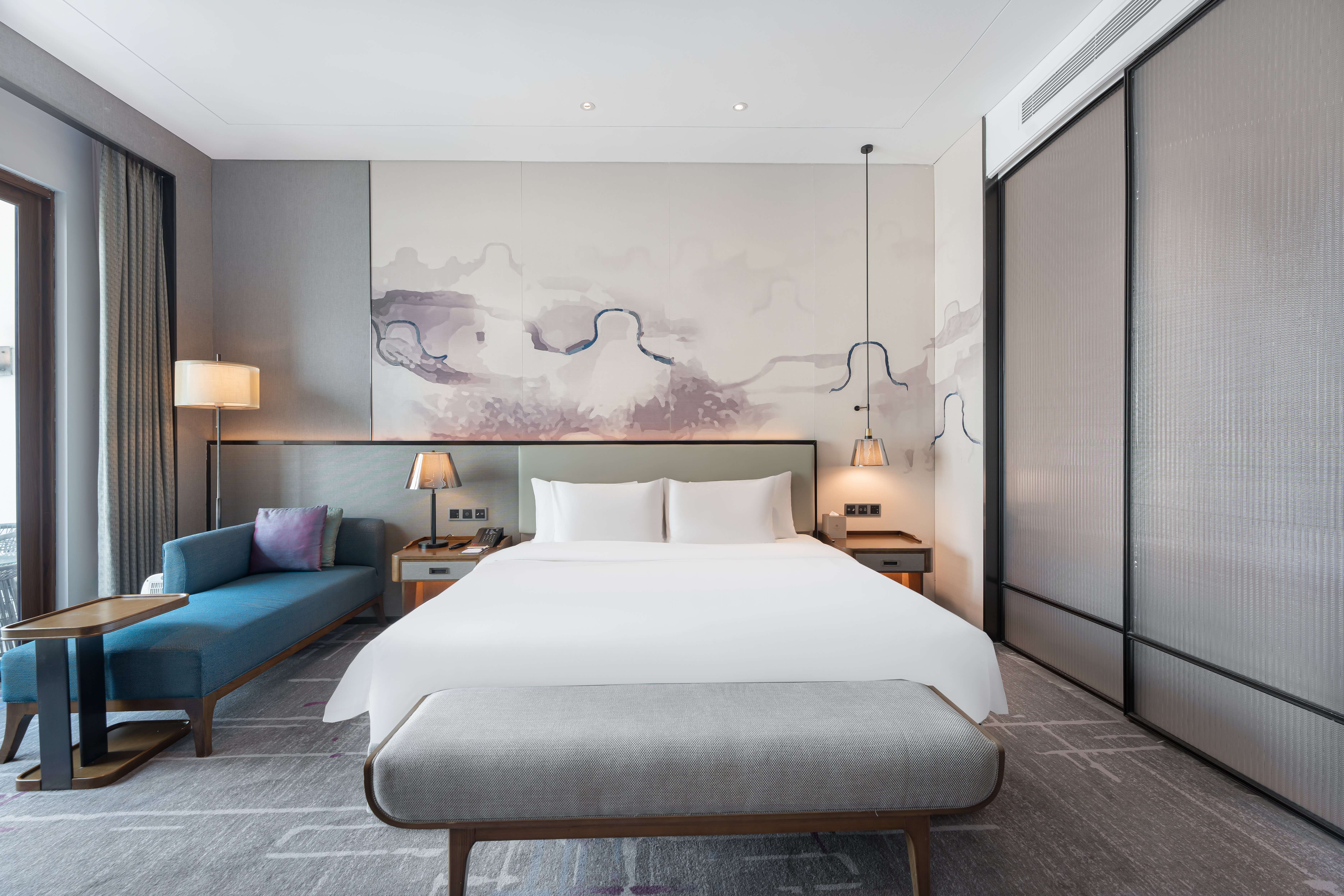 Blossom House Huadu Guangzhou雪遙行政城景大床房