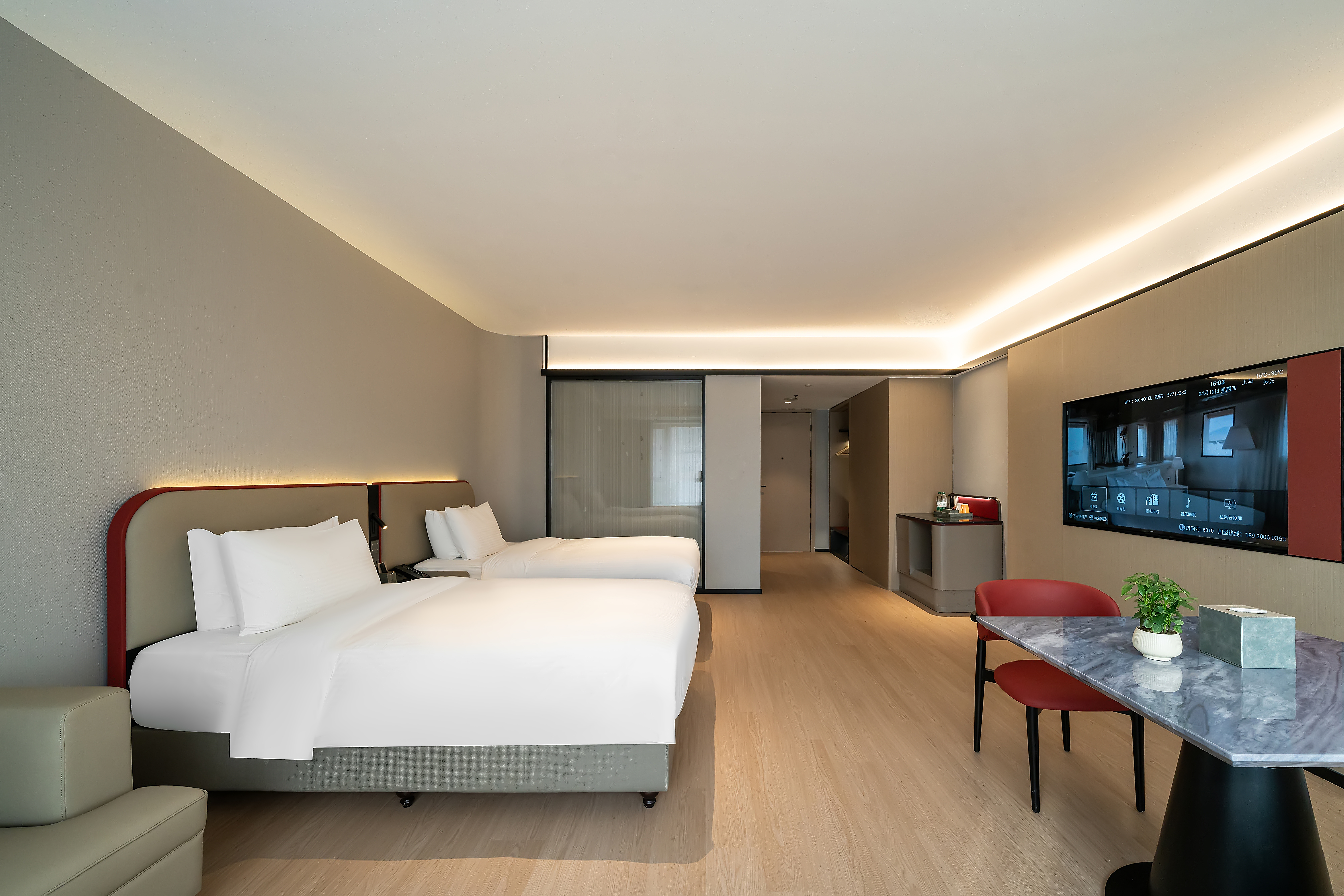 SKJIANSHEHOTELYUNLAN简奢豪华双床房（智能客控+65寸高清电视+超大空间）
