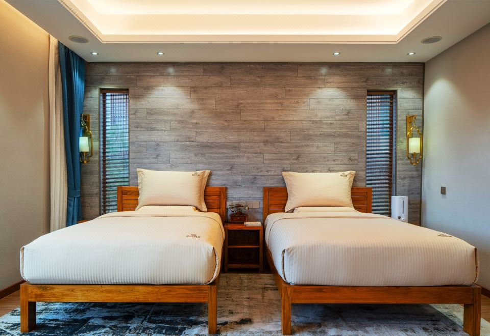 水系景观双床房