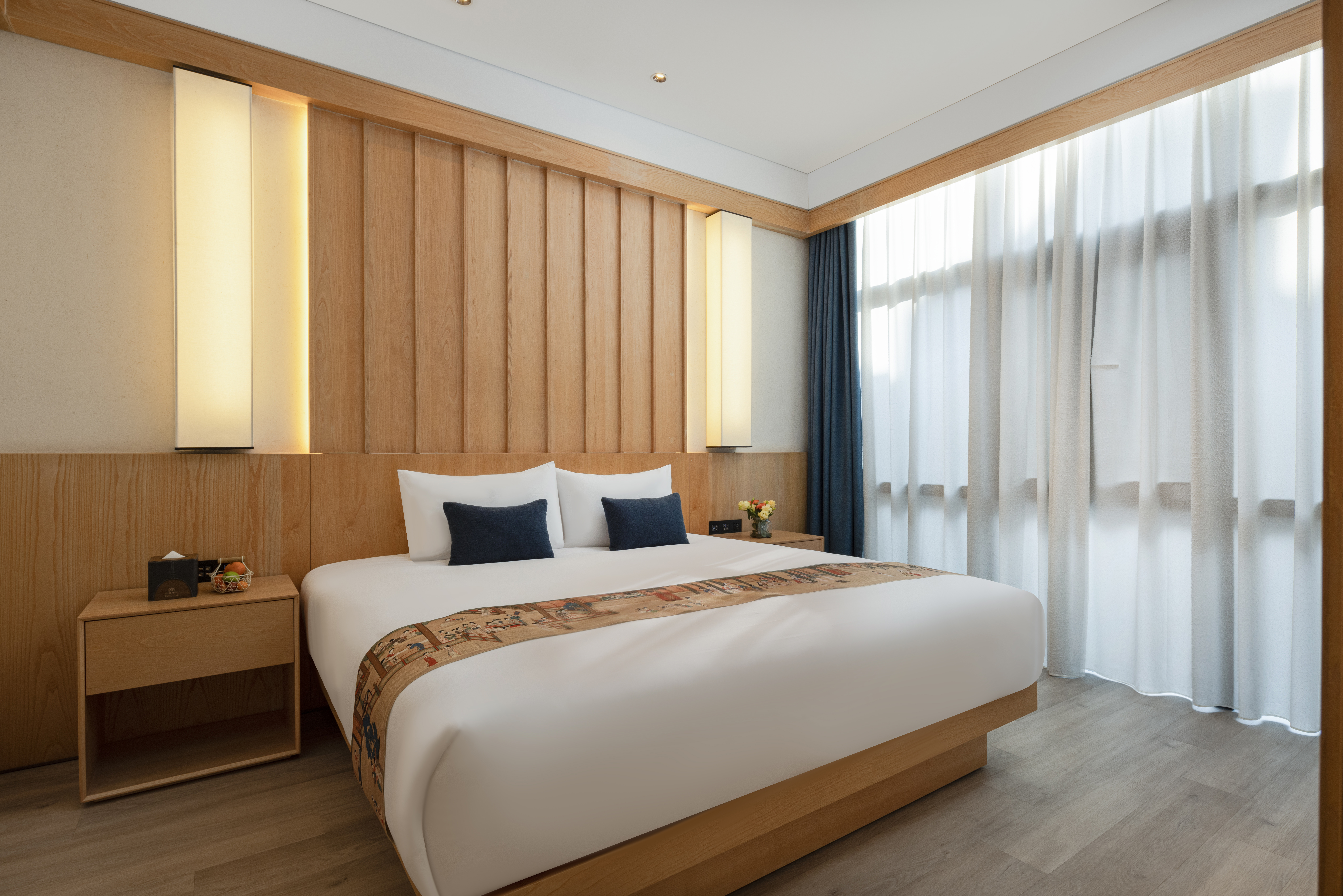 栖云·景溪山景大床套房一室一厅丨270°落地全景