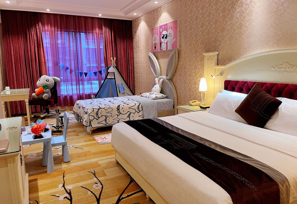可爱小兔亲子主题房