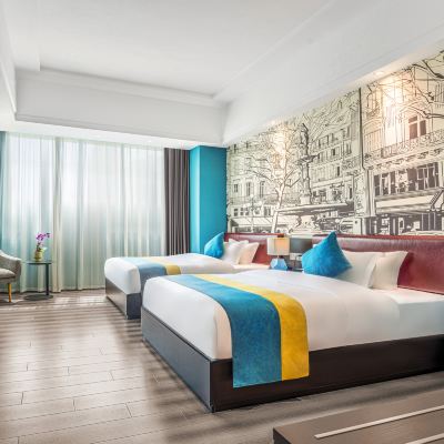 可住雙床房【寬敞明亮+深睡床品+城市景觀】 可住愛住飯店（佛山容桂漁人碼頭店）優惠