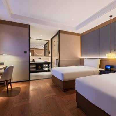 雅緻雙床房（全屋智能+無線投屏+金可兒床墊） 北京後海鼓樓四合院漫心府優惠