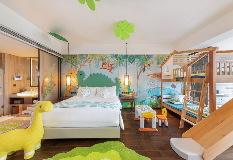 夢游XIAN境上下鋪滑梯房（積木桌丨繪本）