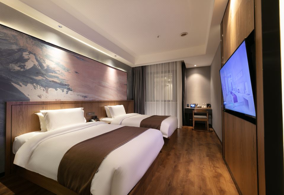 万澳双床房-全屋负氧离子净化+金可儿床垫.影视会员