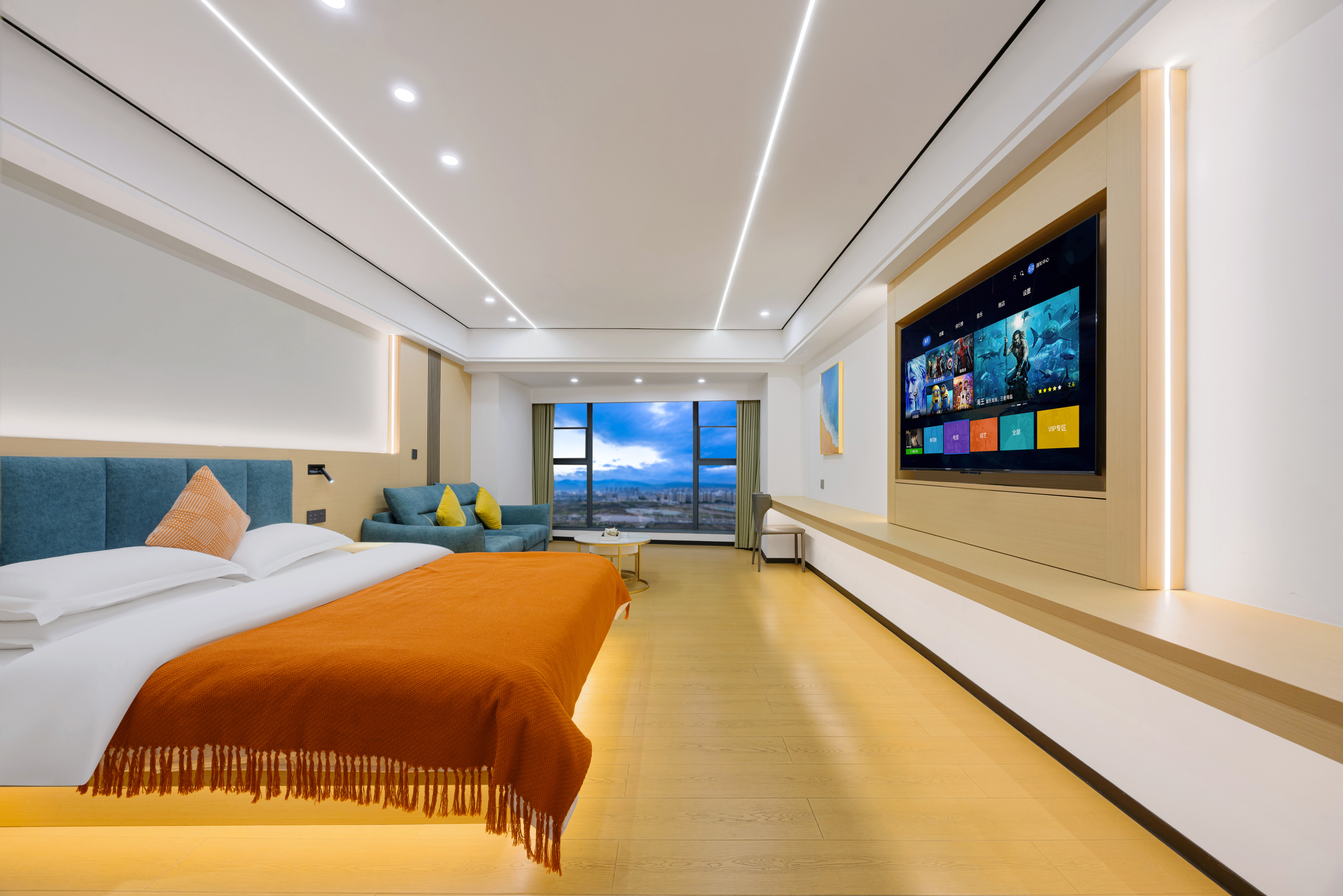 城景轻奢大床房（市井璀璨夜景+定制静眠床品+智能马桶）