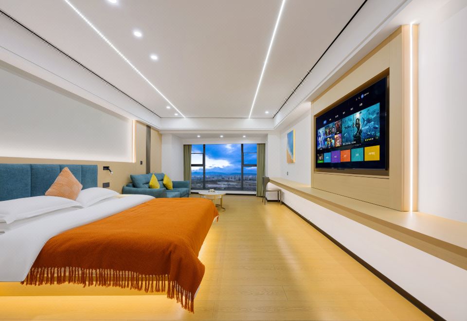 城景轻奢大床房（市井璀璨夜景+定制静眠床品+智能马桶）