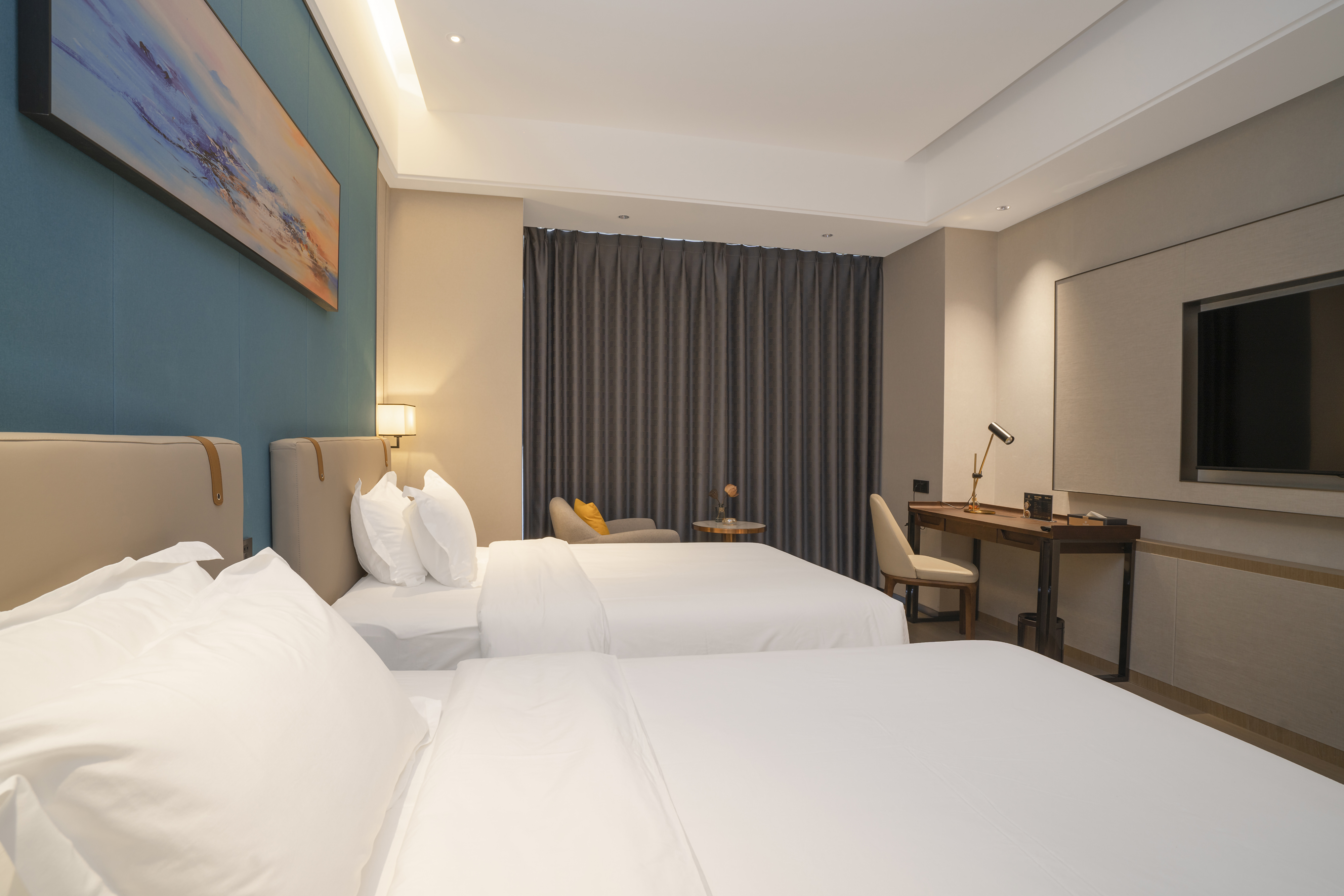 豪华双床房【零压记忆床垫+舒适羽绒被+乾湿分离】