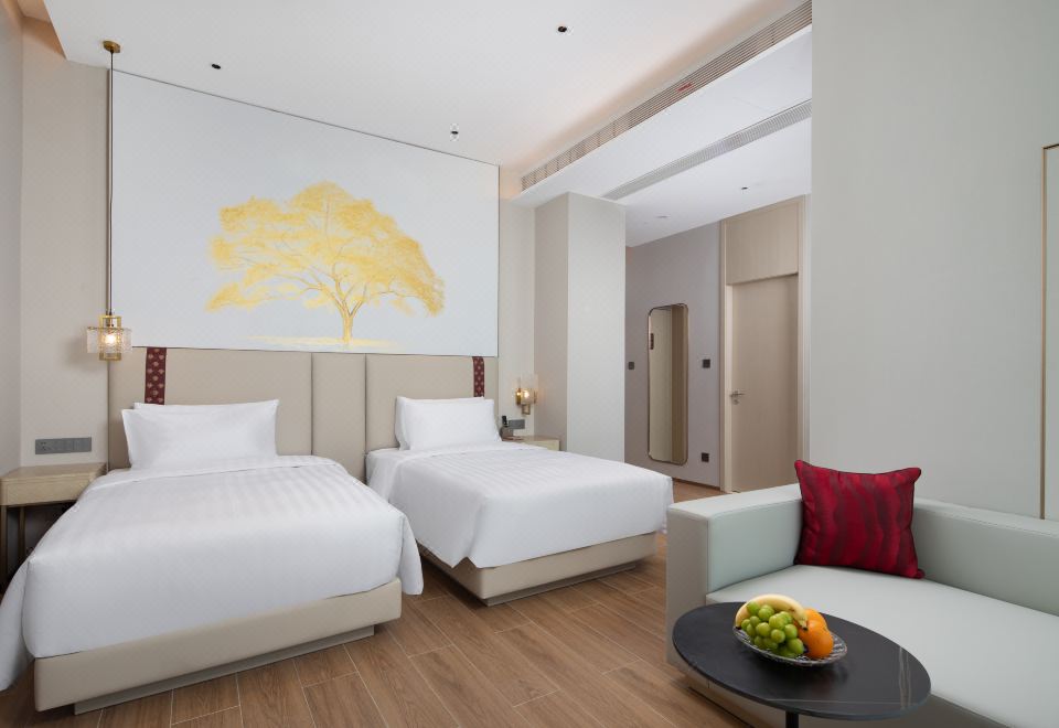 灣景豪華雙床房（超大落地窗+智能客控+美粧鏡）