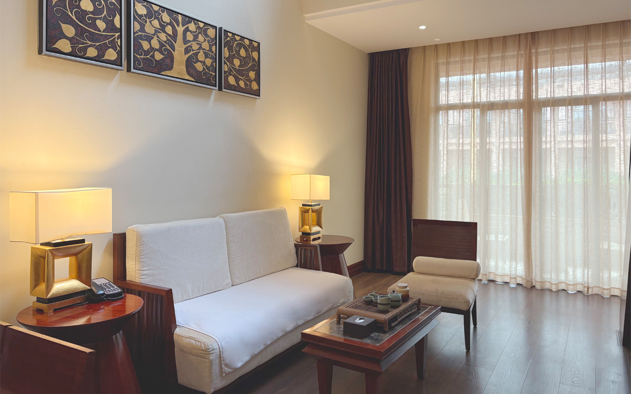 温泉双卧室复式套房（温泉水+观景大阳台+自动麻将桌）