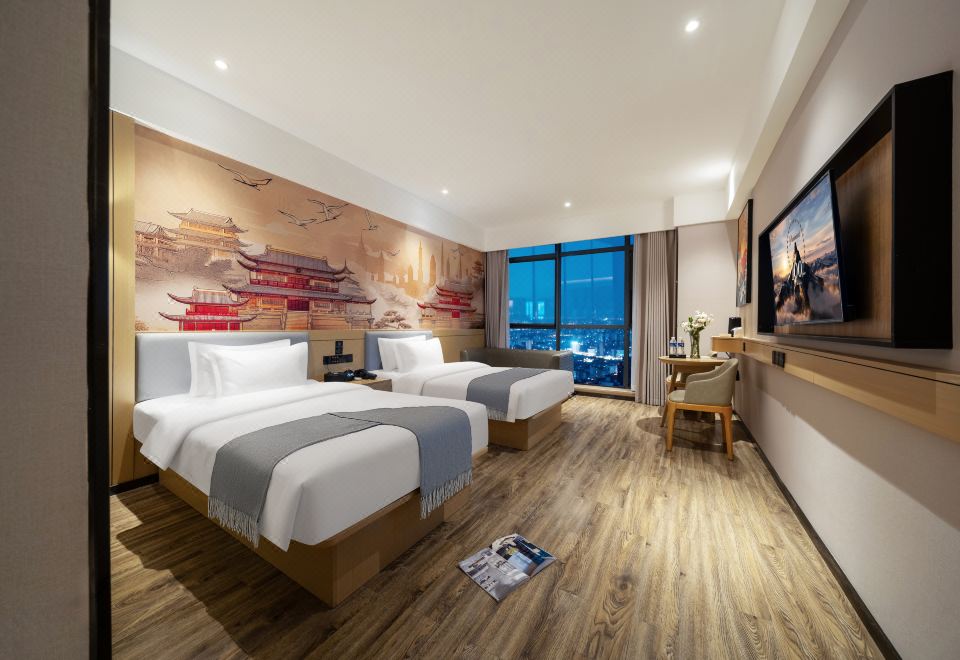 M.DESIGNER.HOTEL (Chengdu Qingbaijiang Cultural and Sports Center)Premier Smart Room (2 Beds) (Large Window)