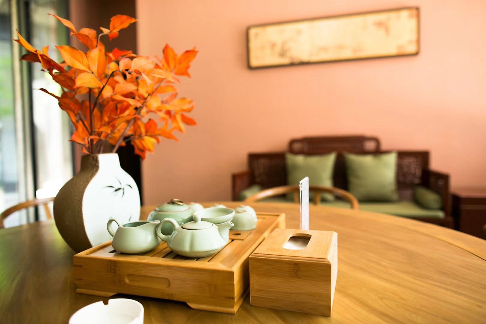 园景·双床房（新中式家俱+民国风会客厅）