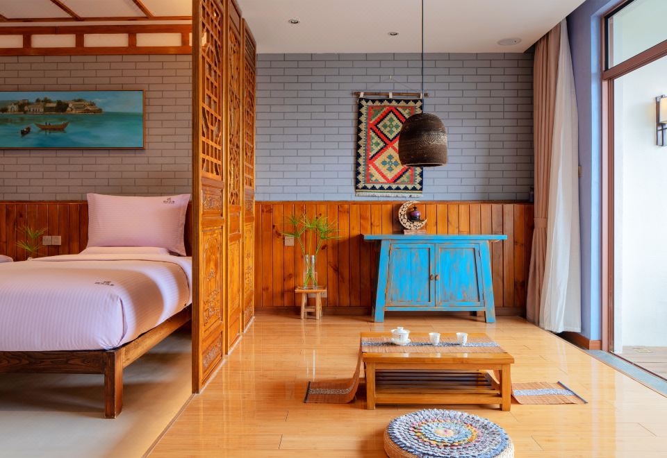 庭院景观双床房