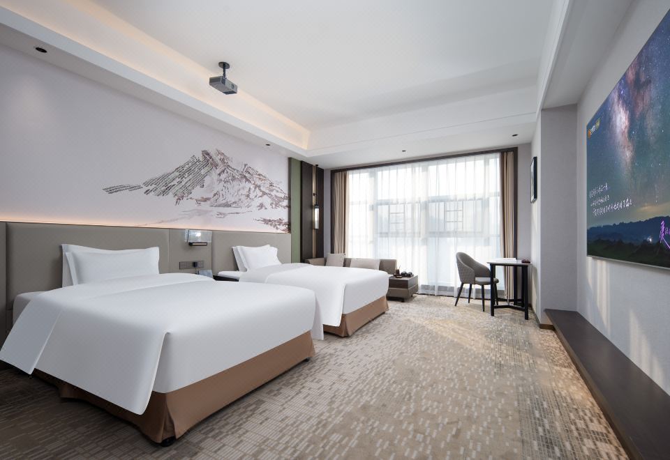 巨幕影音双床房