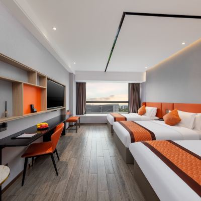 智能休閒三人間【小度智能客控+超大居住空間】 廣州雲佳飯店（廣州白雲國際機場T2航廈店）優惠