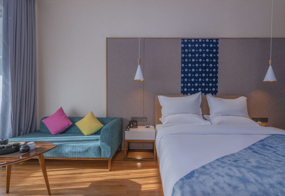 C区无垠双拼大床房,舒适5A级鹅绒被,独立衞浴,中央空调