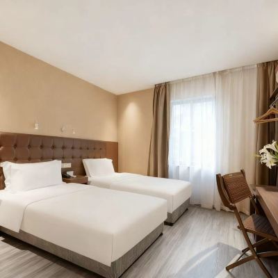 璀璨丨舒適雙床房「高清電視+手機投屏」 金花之星飯店（江漢路步行街江灘店）優惠