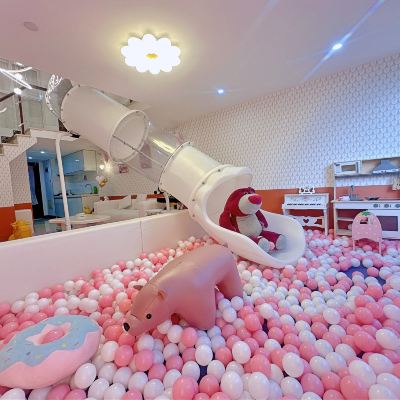 兩室星黛玲娜系列套房（帶投影嬰兒車廚房冰箱洗衣機） 廣州愛彼滑滑梯親子公館優惠