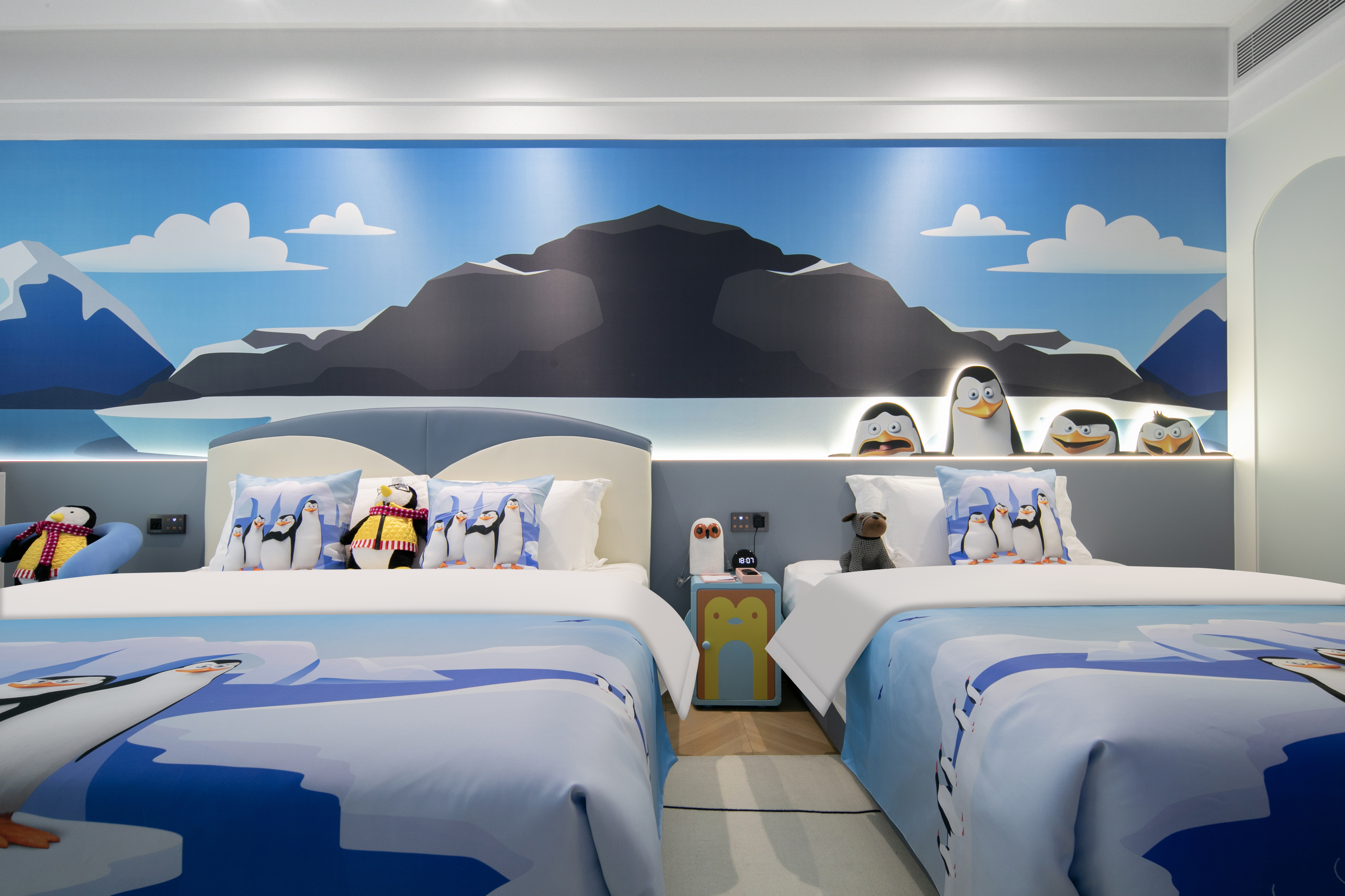 企鵝親子雙床房【主題萌趣+小童浴缸】