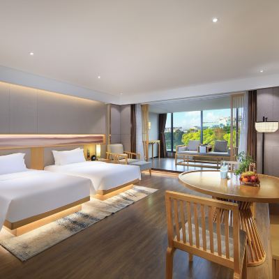 臨湖觀景雙床房 | 城景水墨畫+茶空間療愈 灕江泊隱酒店（桂林兩江四湖象山景區店）優惠