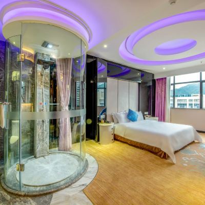 城景舒適大床房（主題設計+城市景觀） 清遠美林國際飯店（清新古龍峽飛來湖公園店）優惠