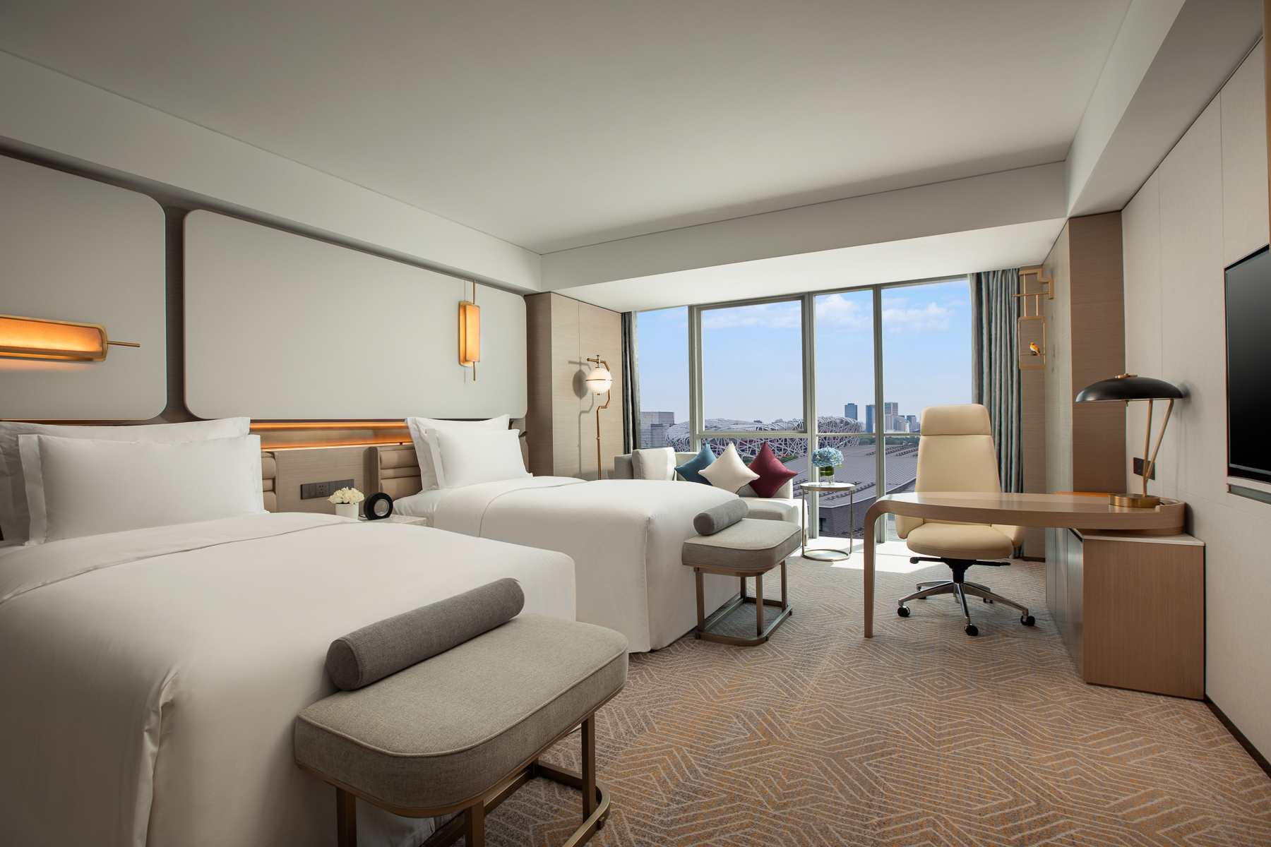 洲际鸟巢景观 豪华房 双床