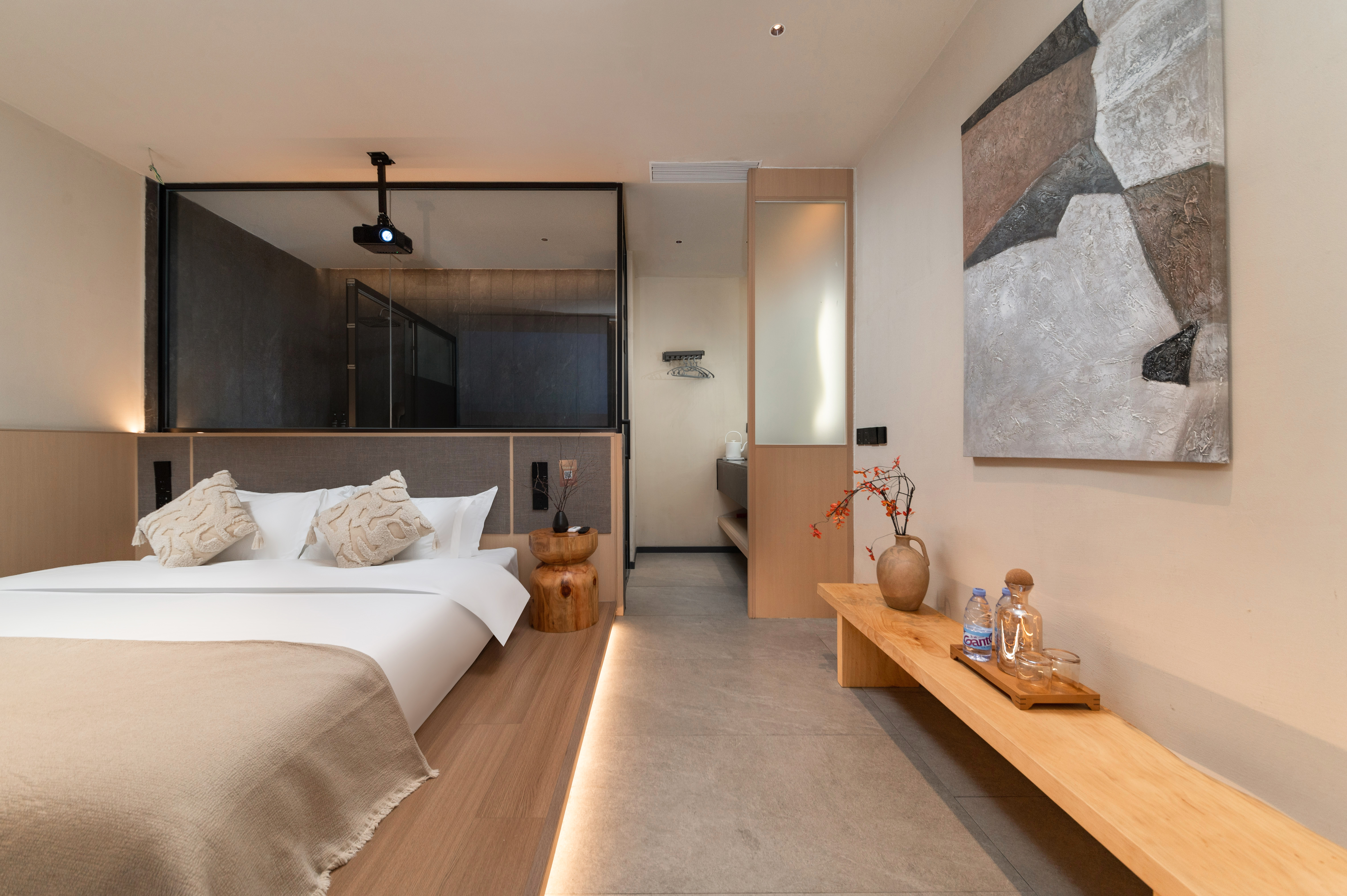 小院-投影大床房（榻榻米記憶床墊+智能馬桶 +投影儀）