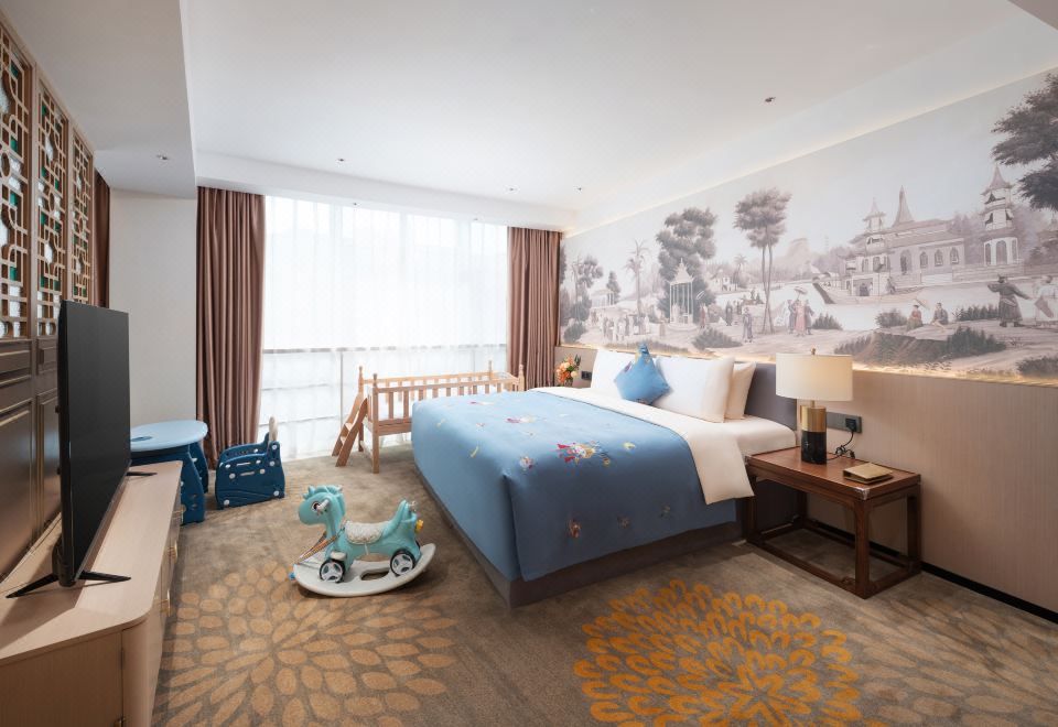 Guangzhou Wogo Yuanbao HotelXiguan Family Double Bed Suite With Children's Bed And Entertainment Facilities