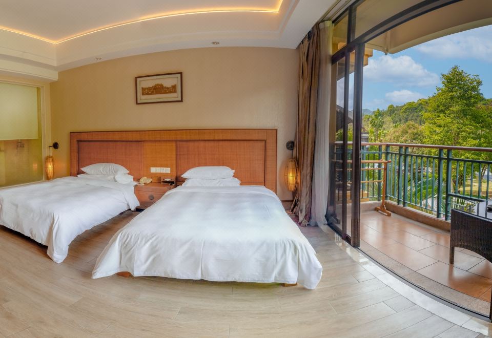 畔山观景双床房-景观阳台-认证水质温泉水