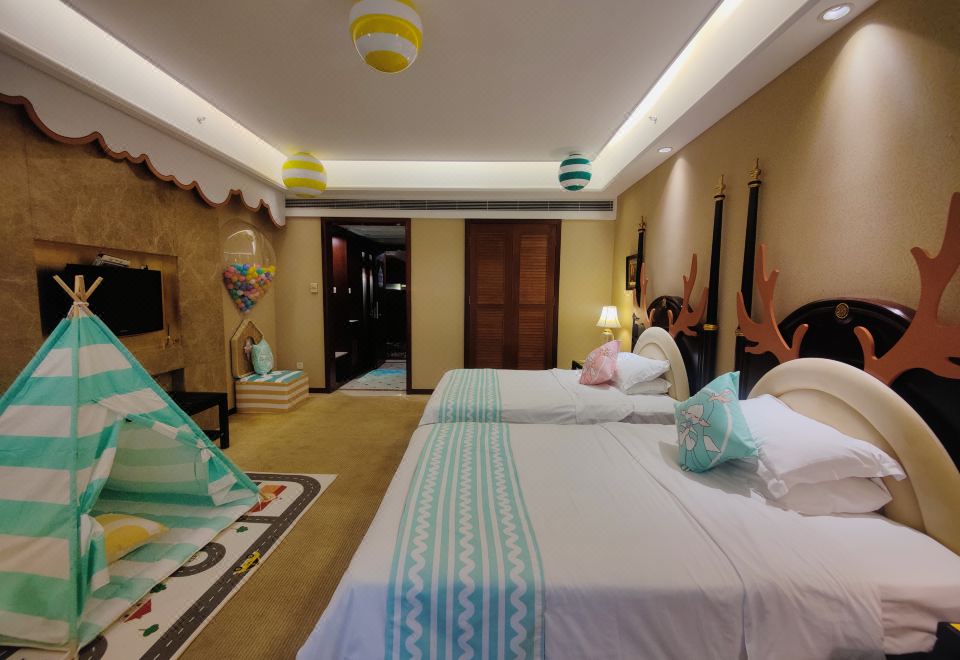 糖果飛屋主題雙床房（小童玩具+萌娃帳篷+精彩繪本）