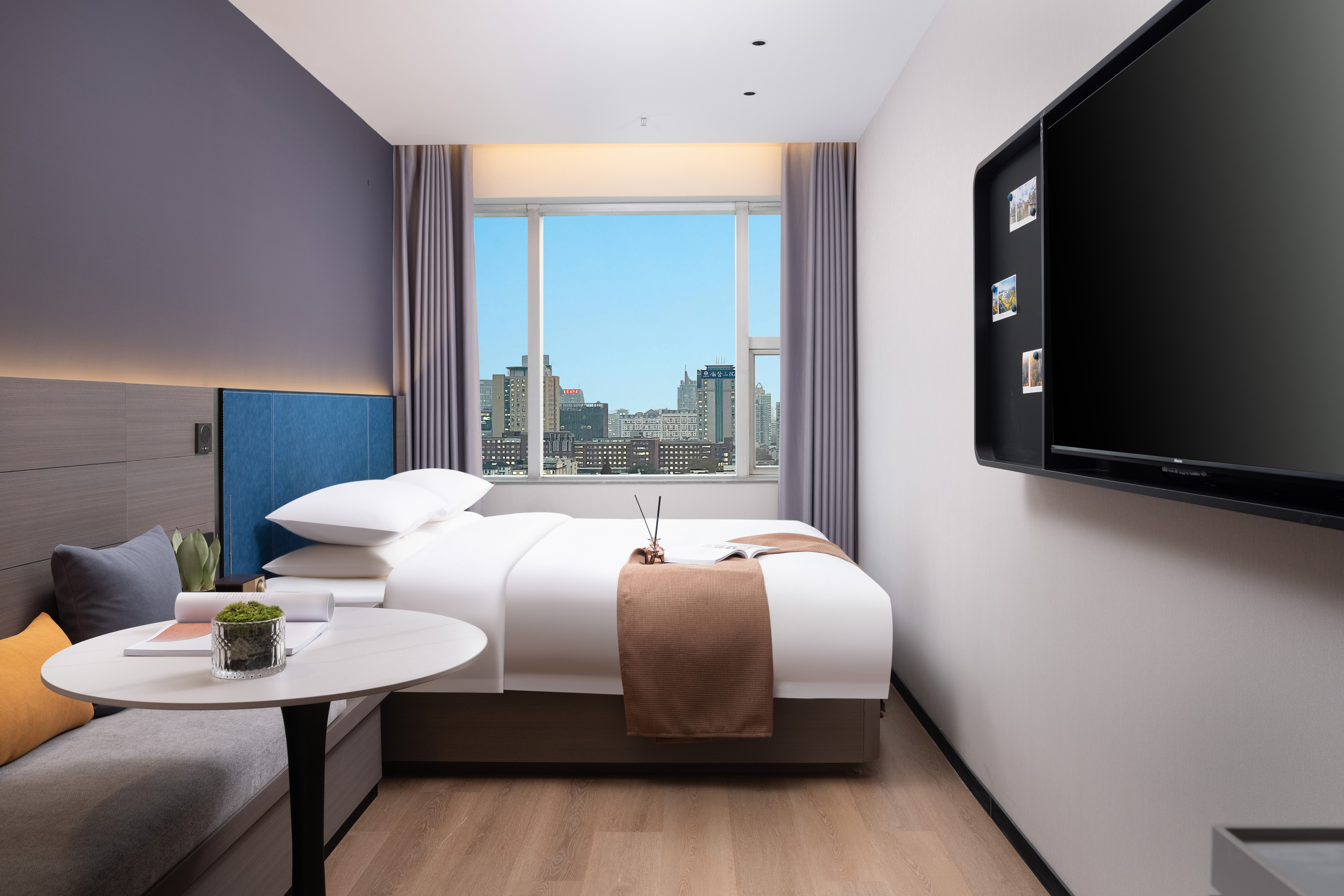 礼白望城阁（高清投屏电视+小冰箱+小型盆景+乳胶枕）