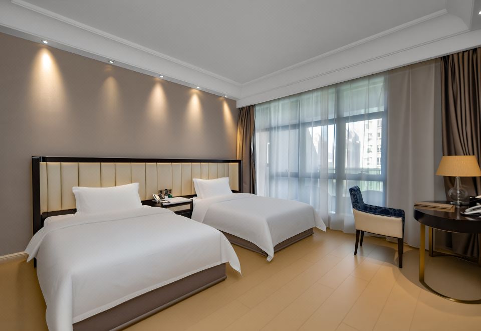 輕享陽臺雙床房-獨立陽臺-深泡浴缸-全景落地窗