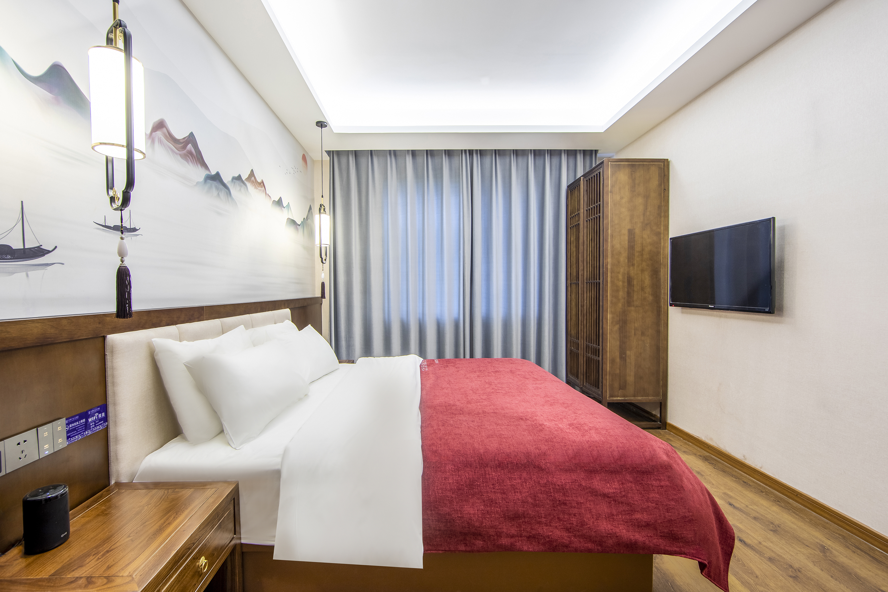 隐士套房（中式茶台+一室一厅+语音智控）