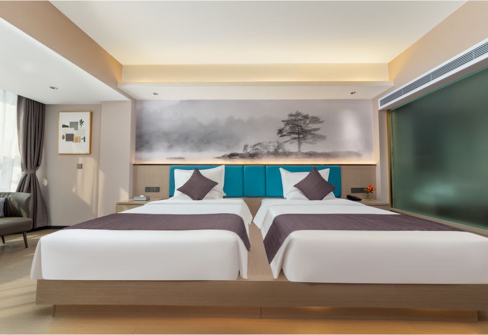 私享阳光双床房『高定床垫.小冰箱.投屏电视』