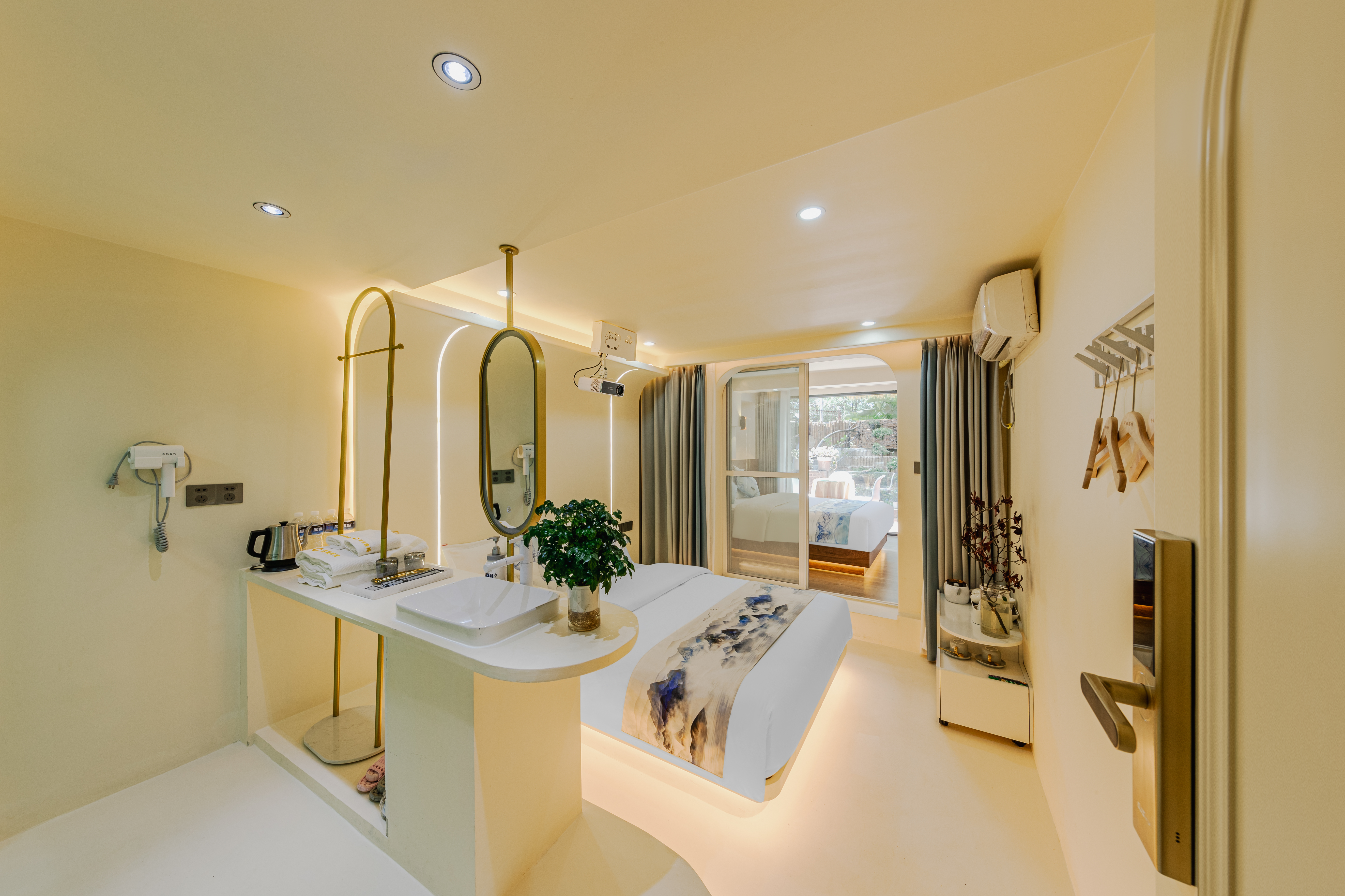 北欧雪韵别墅双床房[100寸1080P投影+智能马桶]